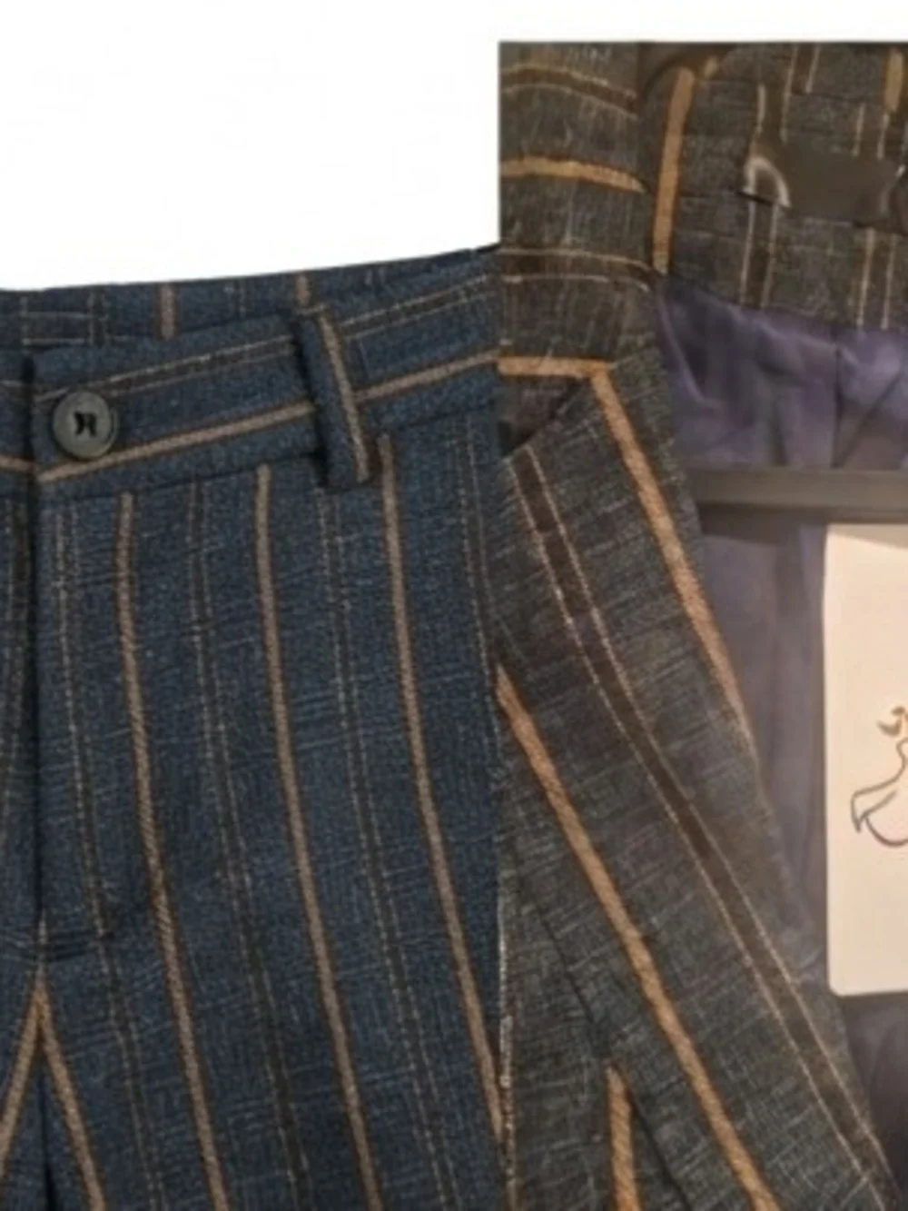Modful Women's Navy Pinstripe Blazer and Pant Set *New*